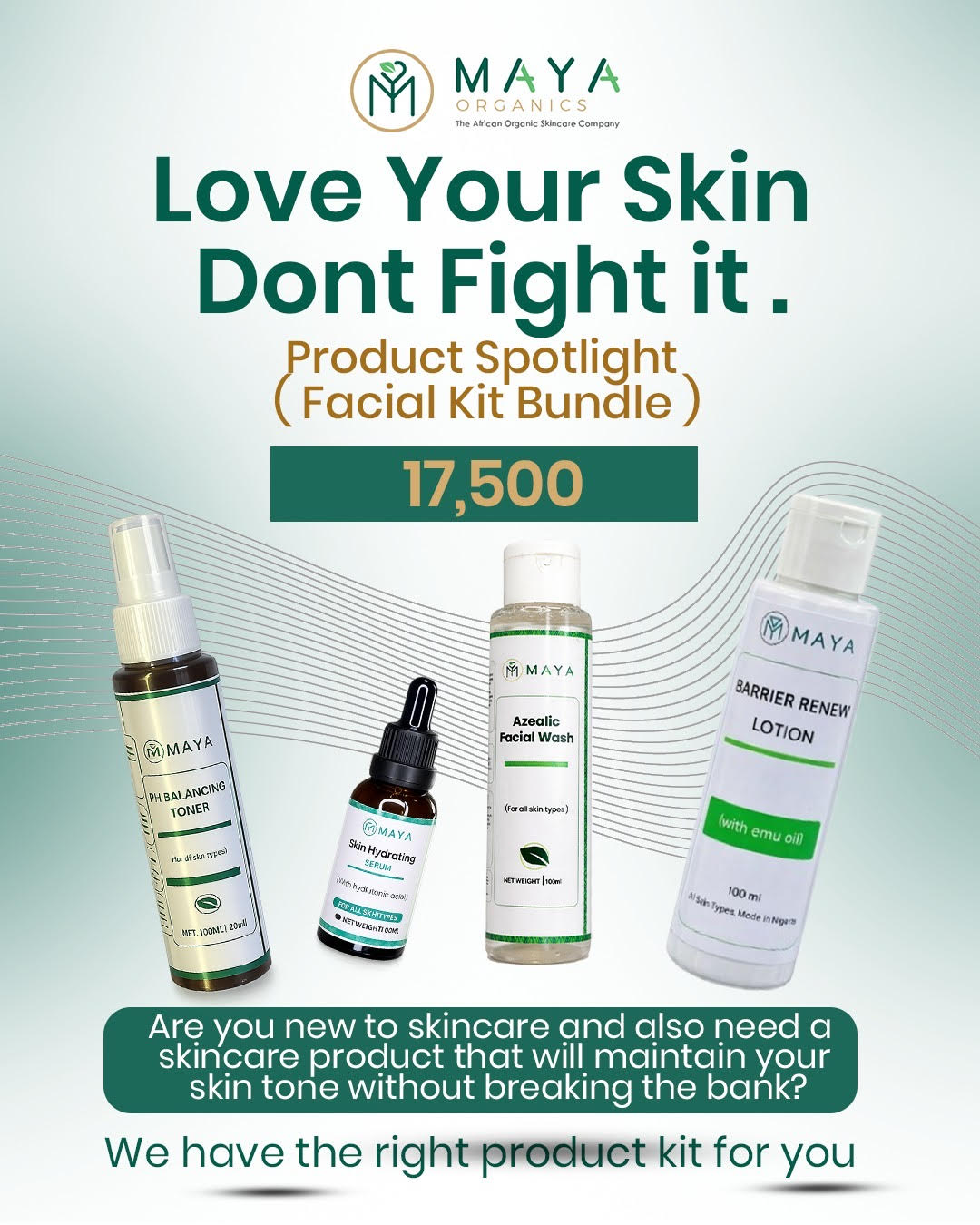 Facial Kit Bundle(With Skin Hydrating Serum)